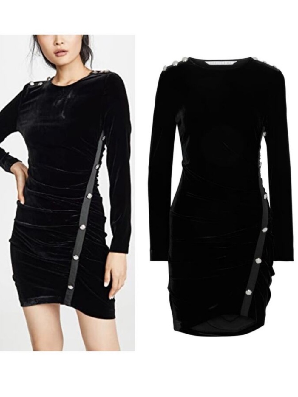 $650 Veronica Beard Ira Black Velvet Mini Dress size 00